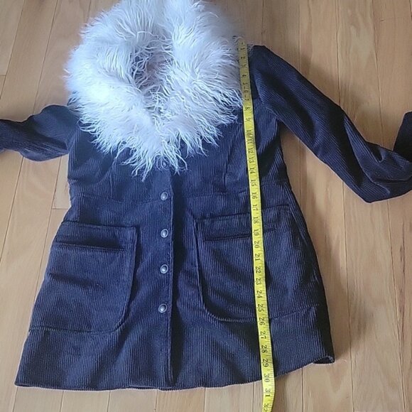 Free People Lady Lane Faux Fur Collar Corduroy Jacket - Picture 15 of 16